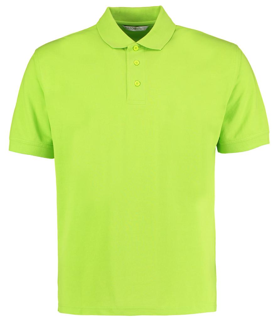 lime green kustom kit polo shirt