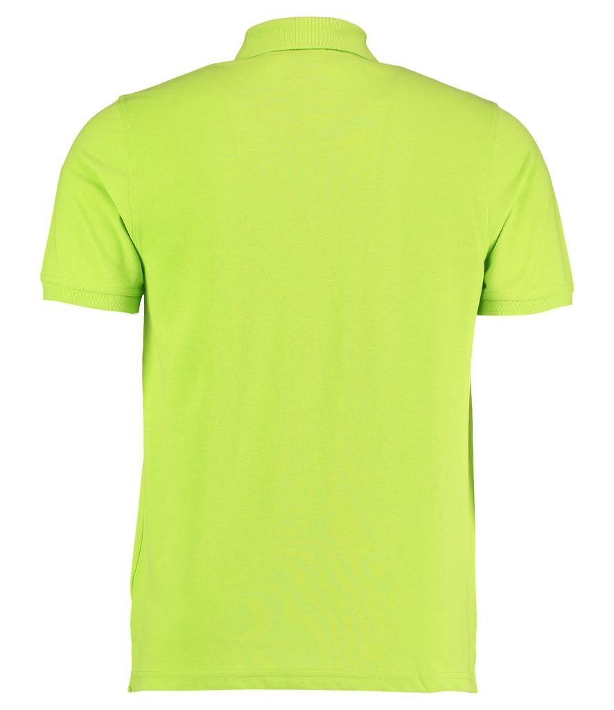lime green slim fit heavyweight workwear polo back