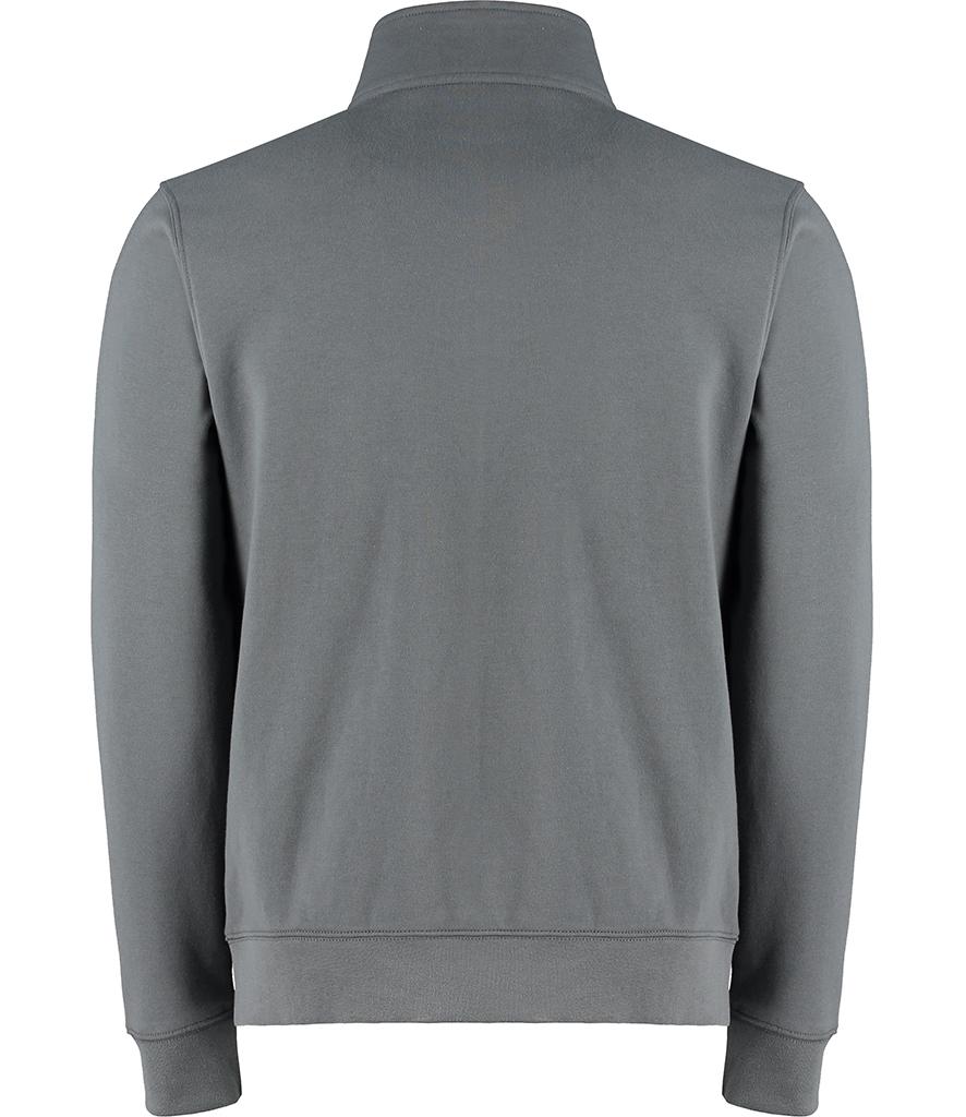 dark grey kustom kit zipped sweatshirt jacket back