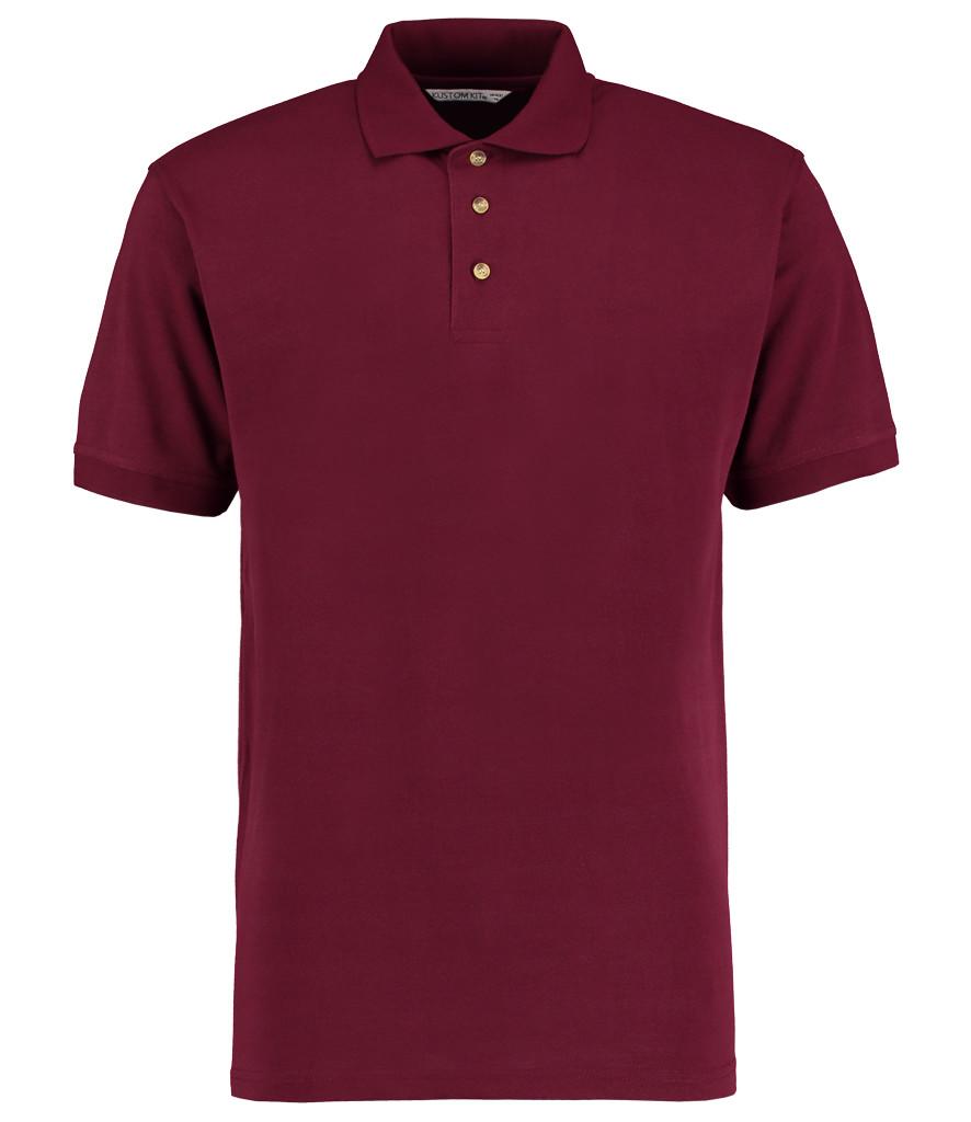 burgundy workwear pique polo shirt