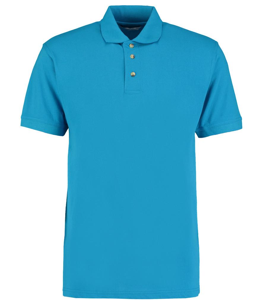 turquoise blue workwear pique polo shirt