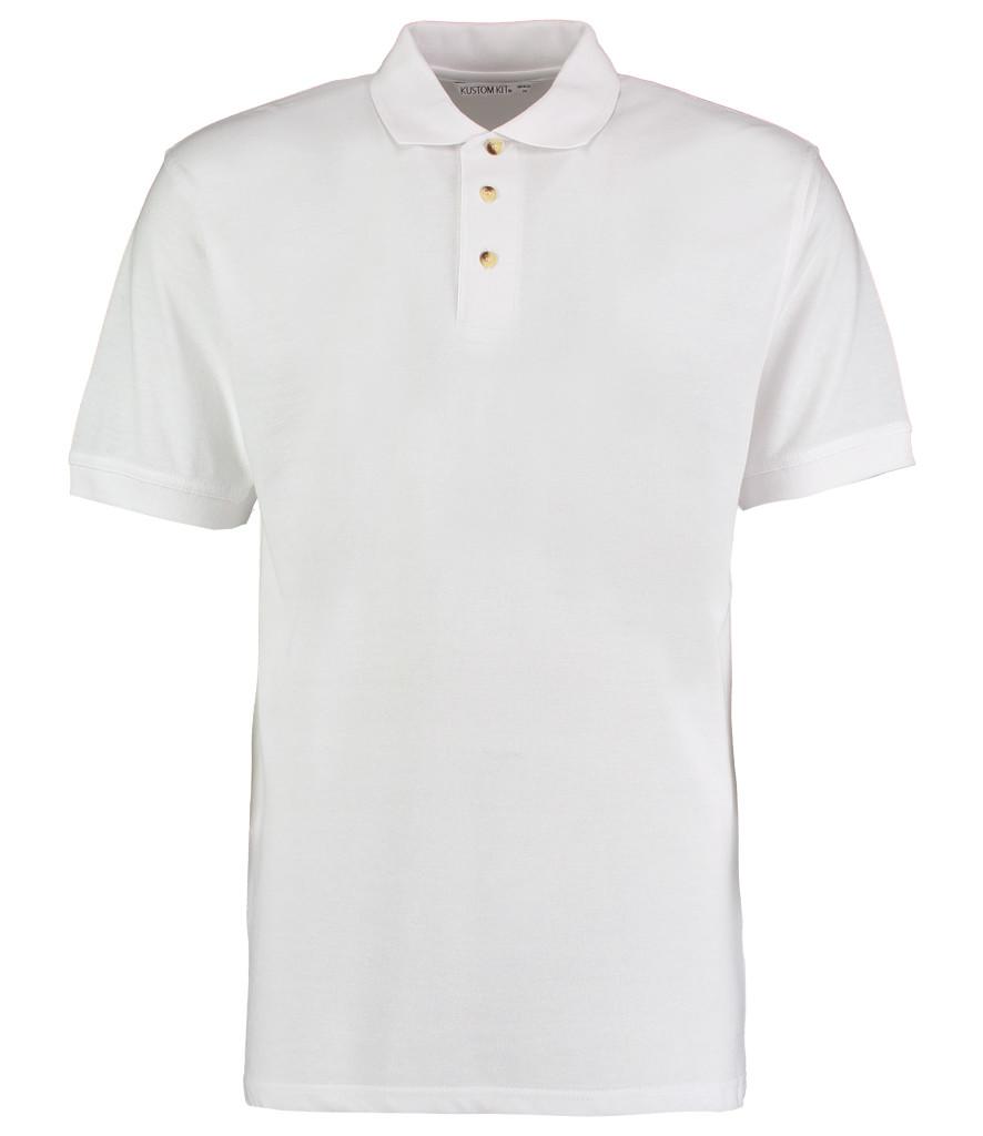 white workwear pique polo shirt