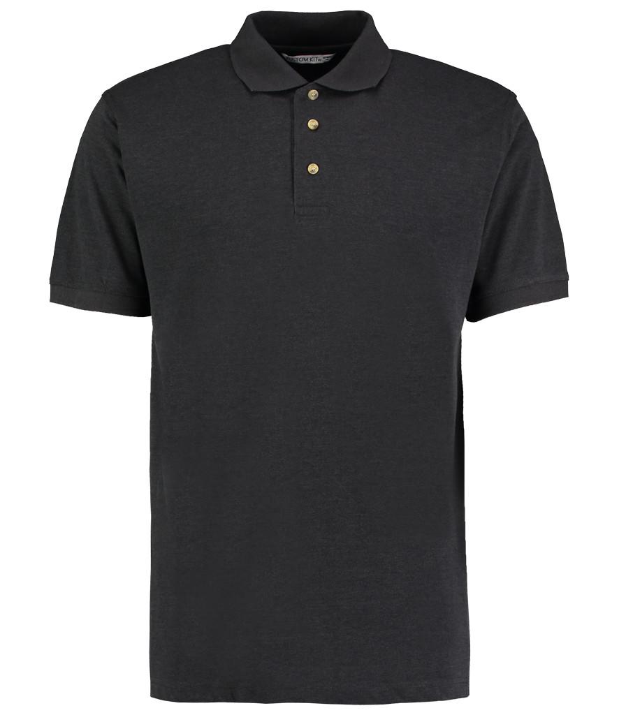 graphite grey workwear pique polo shirt