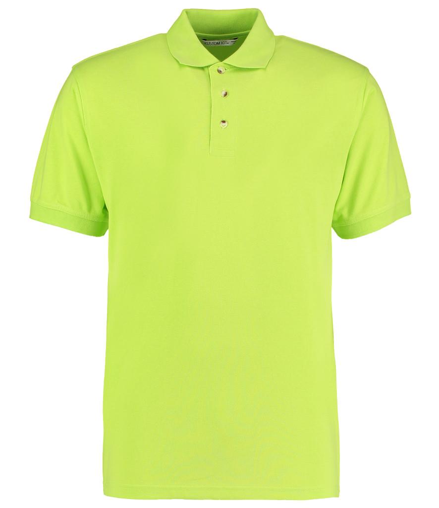 lime green workwear pique polo shirt