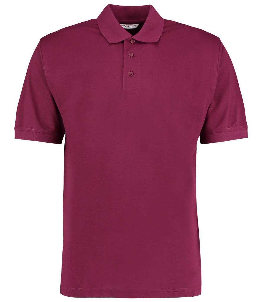 burgundy kustom kit polo shirt