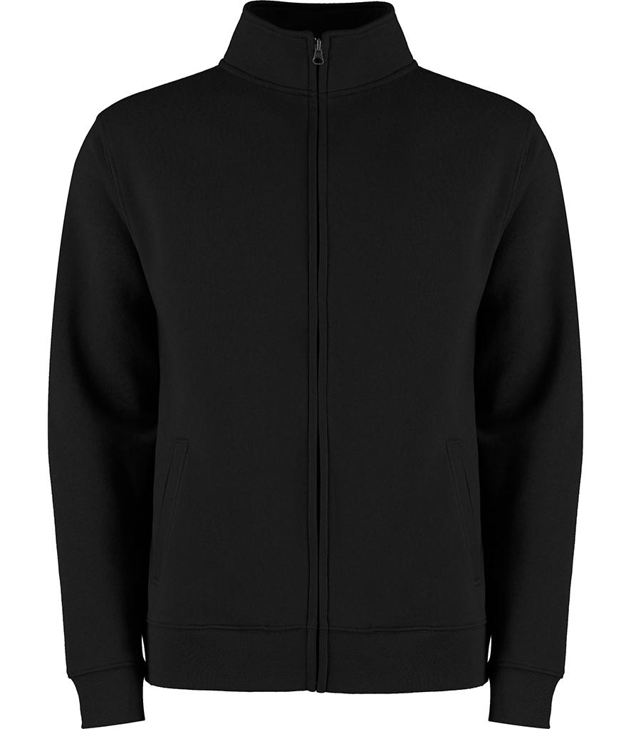 black kustom kit zipped sweatshirt jacket