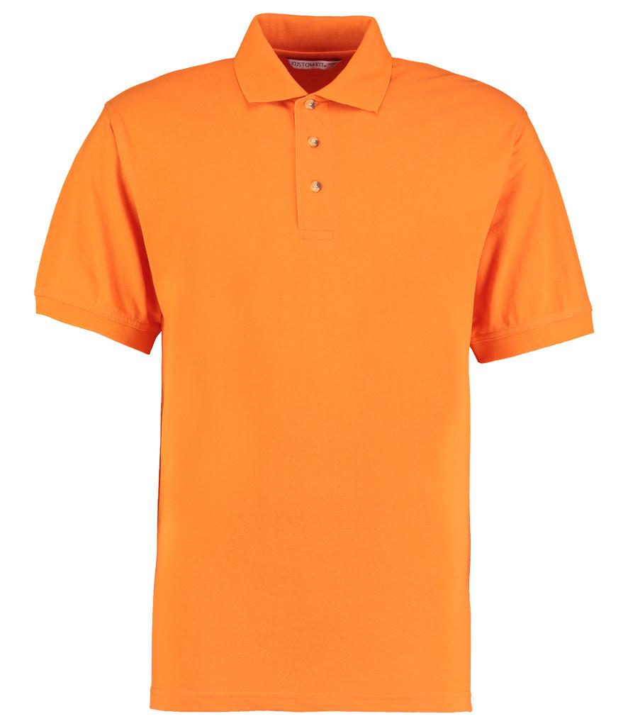 orange workwear pique polo shirt