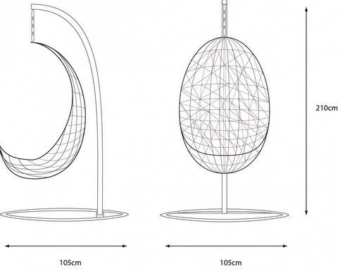 Monaco egg chair dimensions