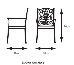 Devon chair dimensions