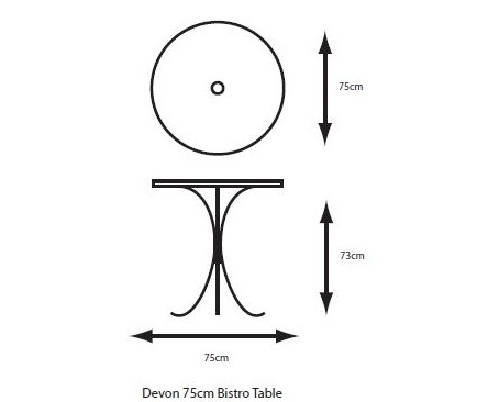 Devon table dimensions