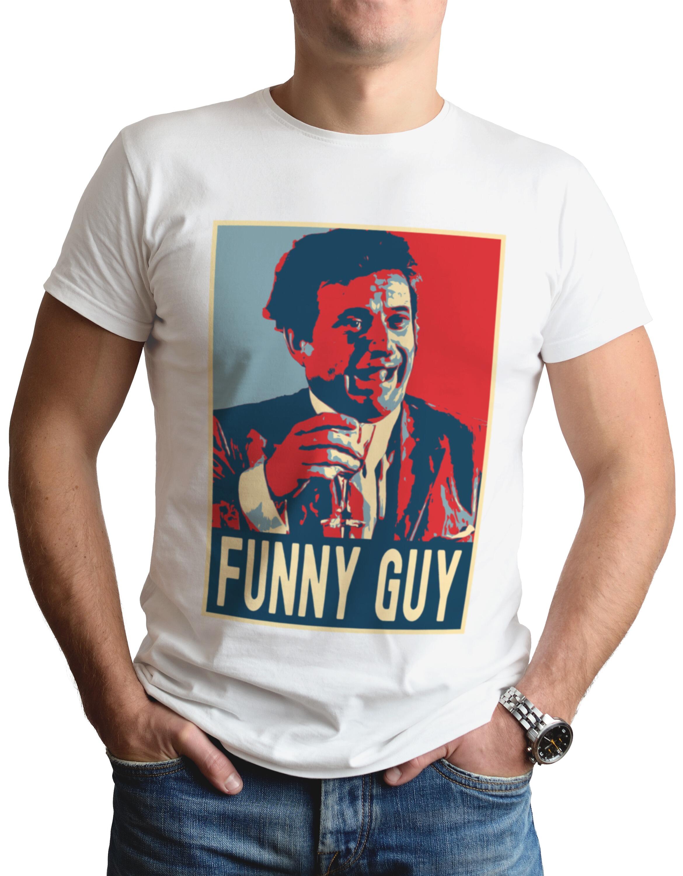 Shop Now: Goodfellas Inspired Men's T-Shirt with Joe Pesci 'Funny Guy'  Print at Screamrock