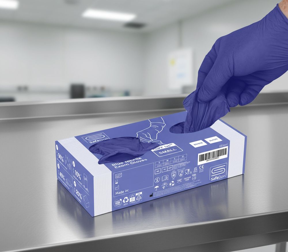 SafeDon®is the world’s first glove dispensing system that presents gloves cuff first...