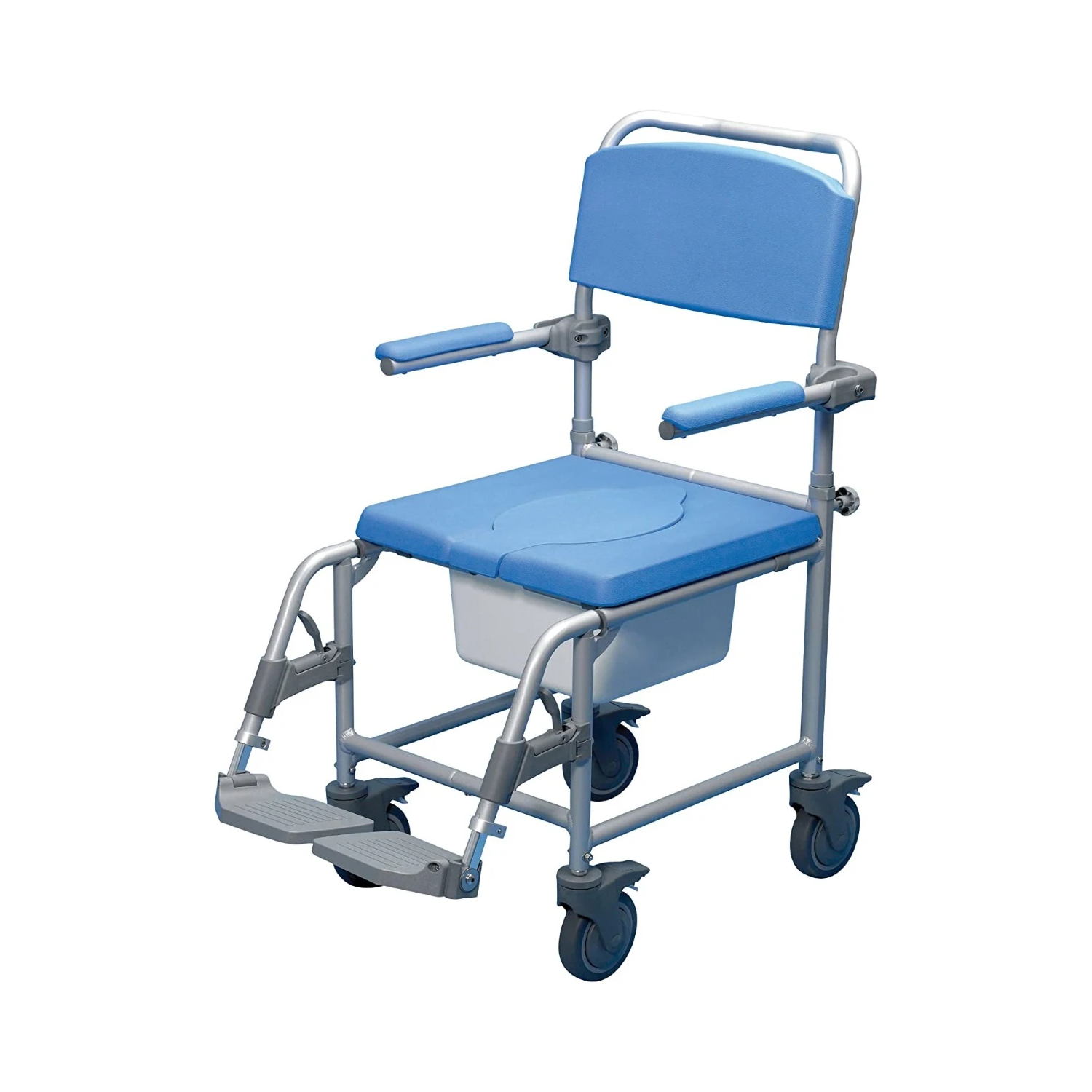 Deluxe Shower Commode Chair Attendant Propelled