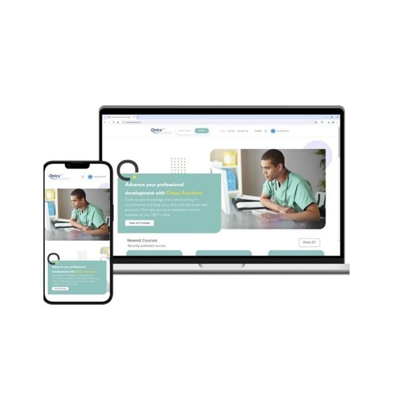 Ontex Training AcademyGet easy access to interactive incontinence training courses available 24/7 online