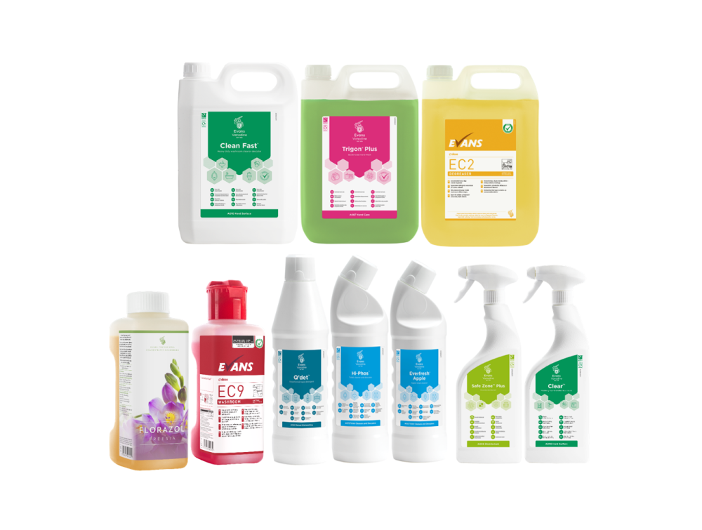 We stock a wide range of Evans Vanodine Products