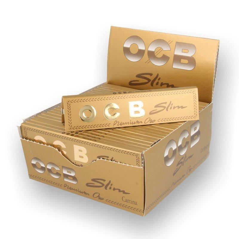 OCB GOLD Slim Premium One King Size Rolling Smoking Papers Skins