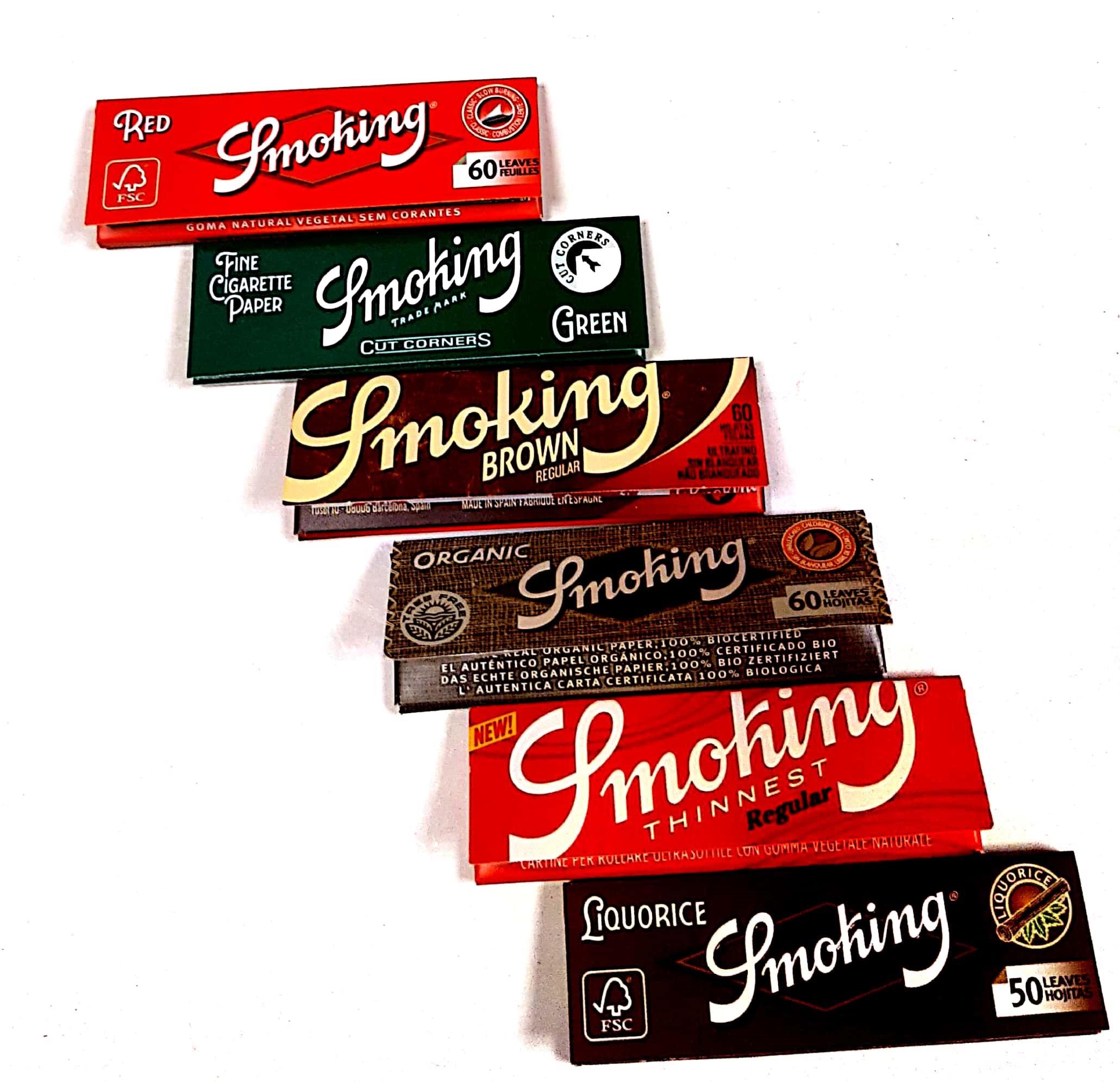 Smoking Brand Standardregular Size Greenredbrownorganicthinnestliquorice Rolling Papers 9129