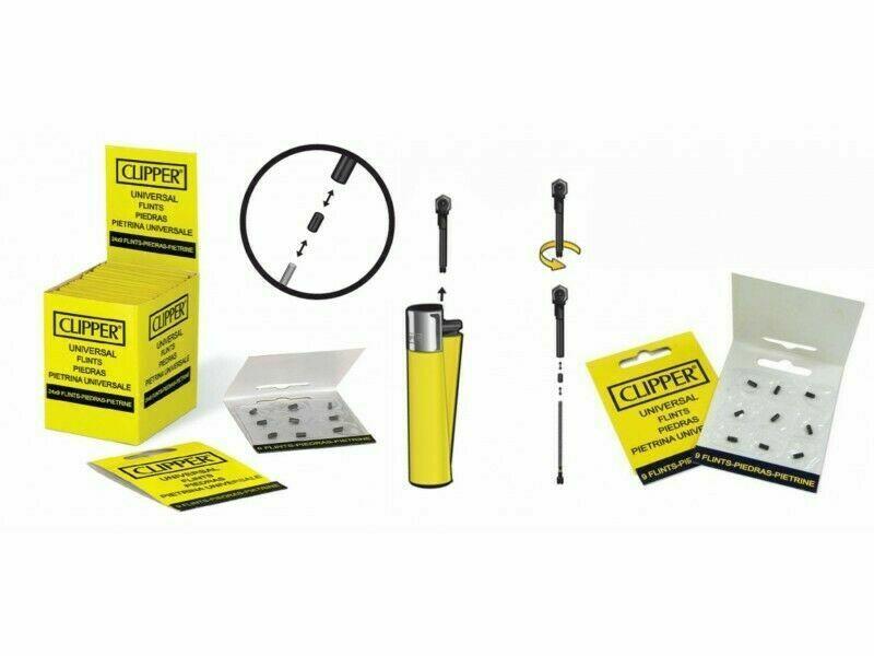 CLIPPER Replacement Lighter Flint 1 Pack, 9 Universal Flints Piedras  Pietrina