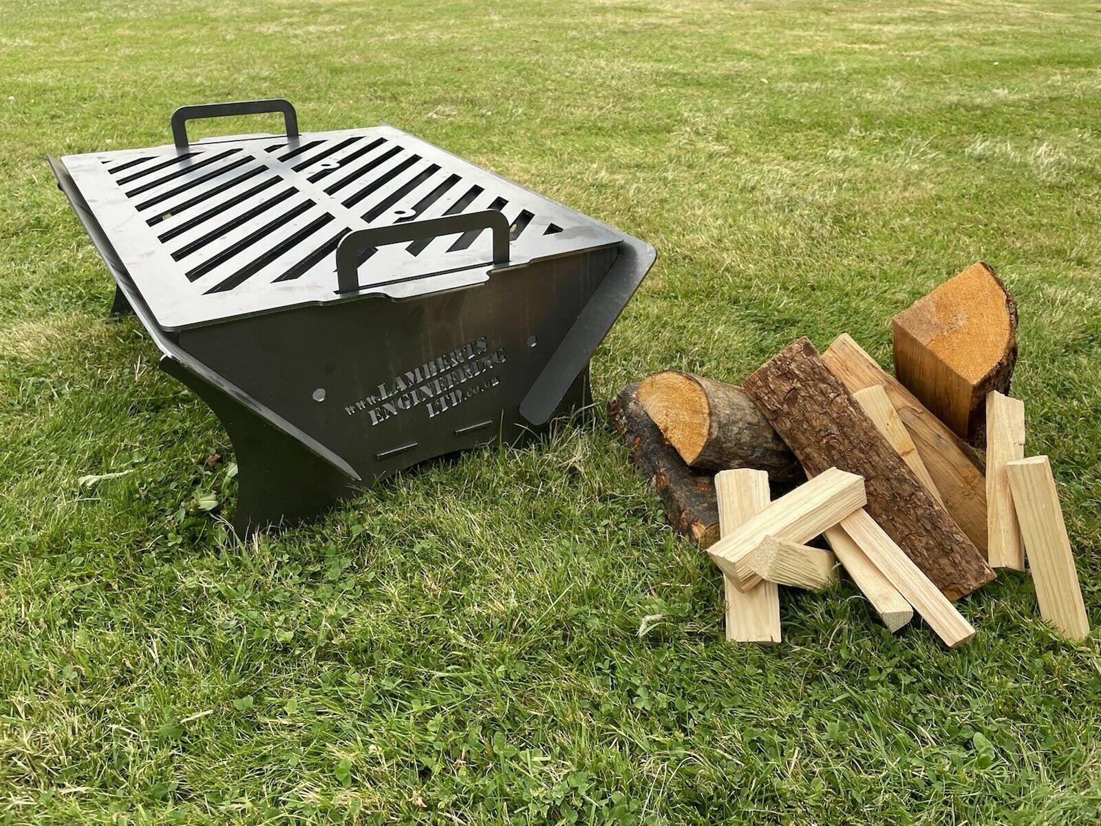 THE 610 PIT - FIRE PIT LOG BURNER - BBQ WIH GRILL