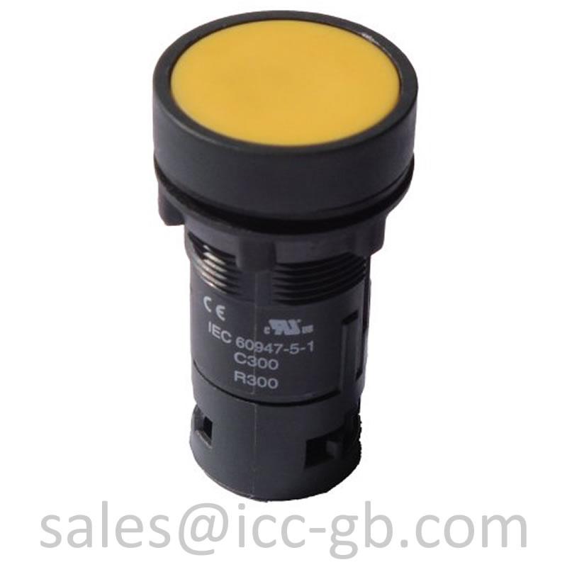 Teknic Yellow Latching Push Button 2NC Contact Elements 3PSFPP802