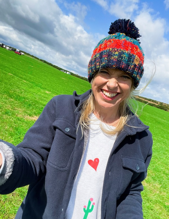 Woman wearing Explorer Firecracker Hat
