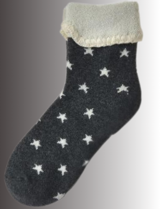 Charcoal You’re a Star cashmere blend socks