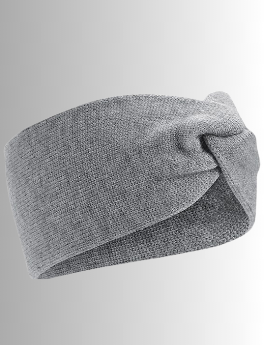Grey Marl Knitted Knot Headband