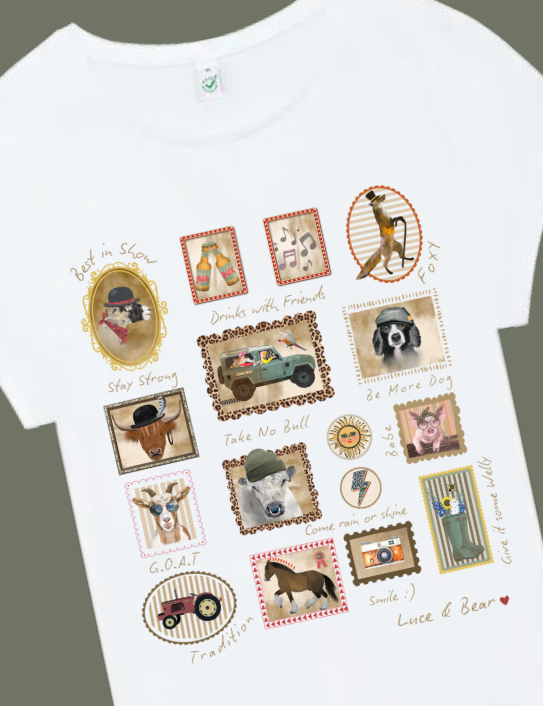 Close up of white Best in Show Tee