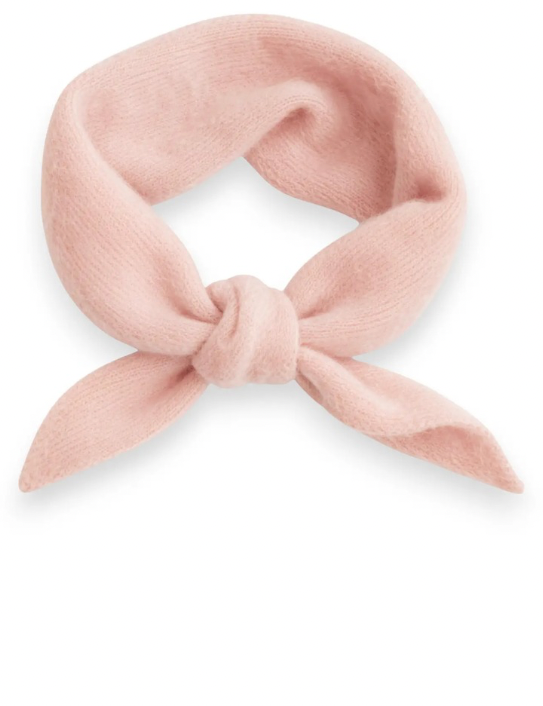 Pale pink Wool blend triangle neck scarf