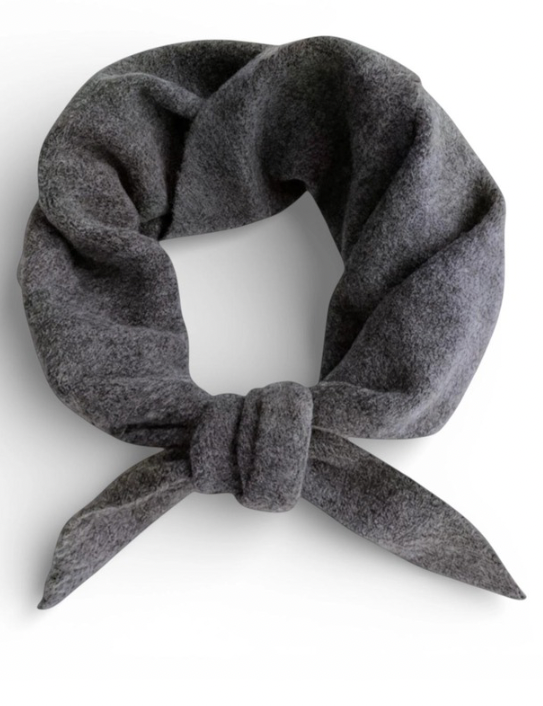 Charcoal Wool blend triangle Neck Scarf