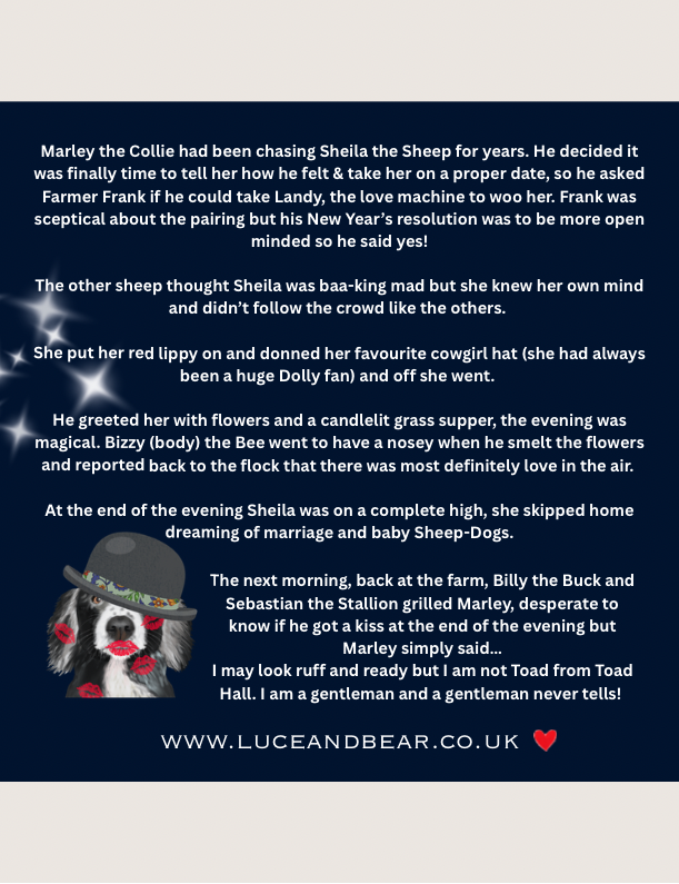 The back of the Love Machine Card telling the story about the design