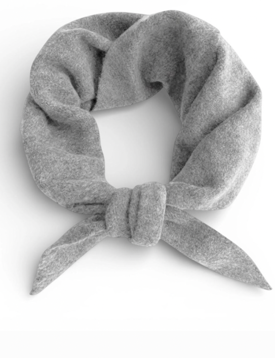 Light grey Wool blend triangle Neck scarf