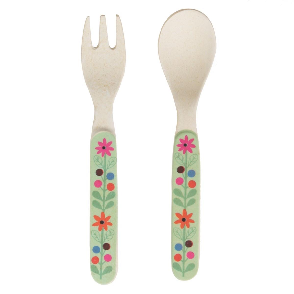Woodland Friends fork and spoon