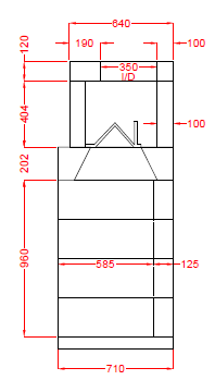 Firechest 1100 Side dimensions