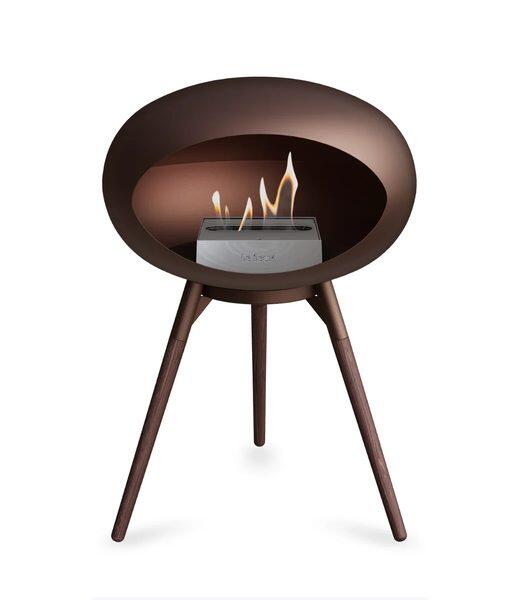 Le Feu Dome Ground Wood Low Bioethanol Fire in Mocca