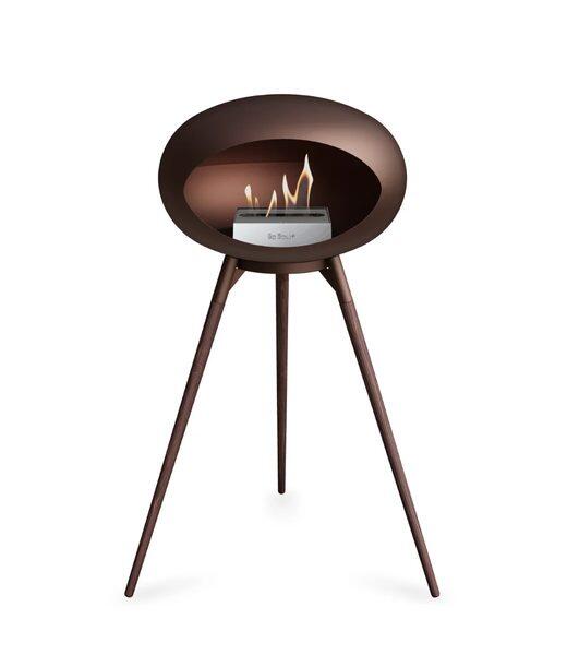 Le Feu Dome Ground Wood High Bioethanol Fire in Mocca