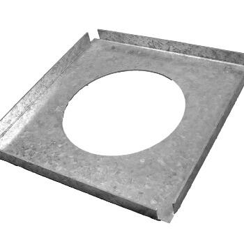 Isokern support plate for supporting chimney liners