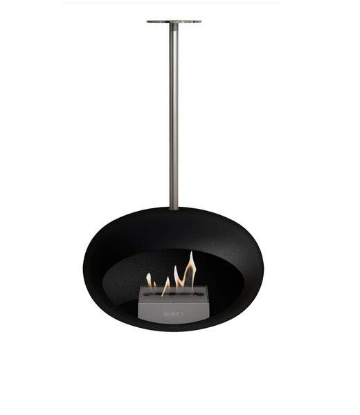 Le Feu Dome Sky Ceiling-Hung Bioethanol Fire in Black