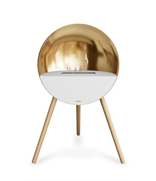 Le Feu Eye Freestanding Bioethanol Fire in Rose Gold