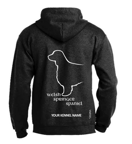 Welsh Springer Spaniel Dog Breed Hoodies Women's Full Zipped Heavy Blend Exclusive Dogeria Design