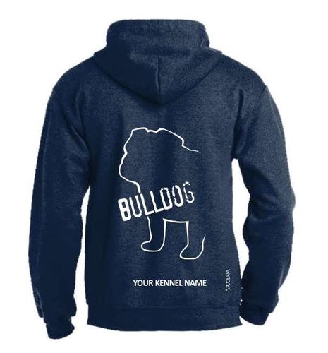 Bulldog Dog Breed Hoodies Full Zipped Women's & Men's Styles Exclusive Dogeria Design