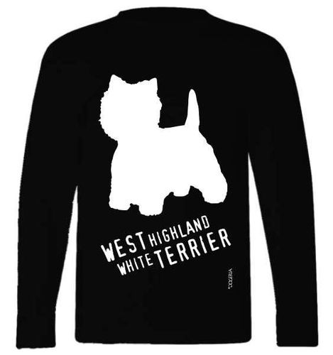 West Highland White Terrier T-Shirt Adult Long-Sleeved Cotton