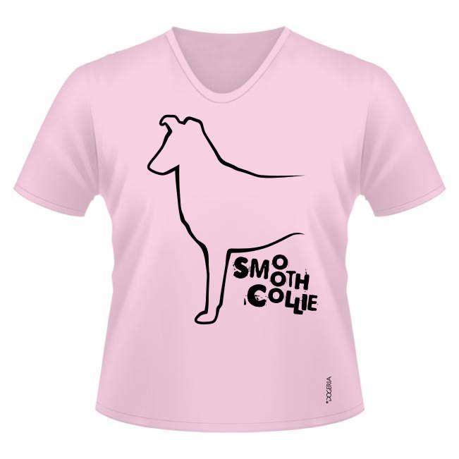 Collie (Smooth) T-Shirts Women's V Neck Premium Cotton