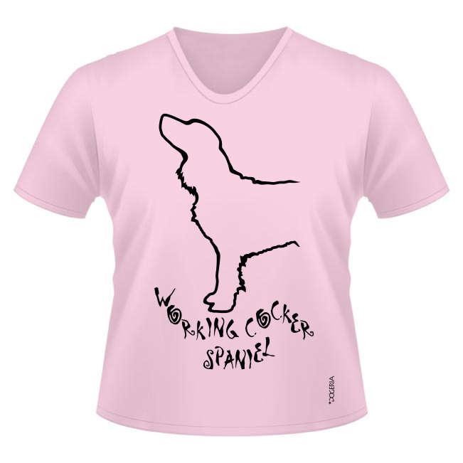 Working Cocker Spaniel (3) T-Shirts Women's V Neck Premium Cotton
