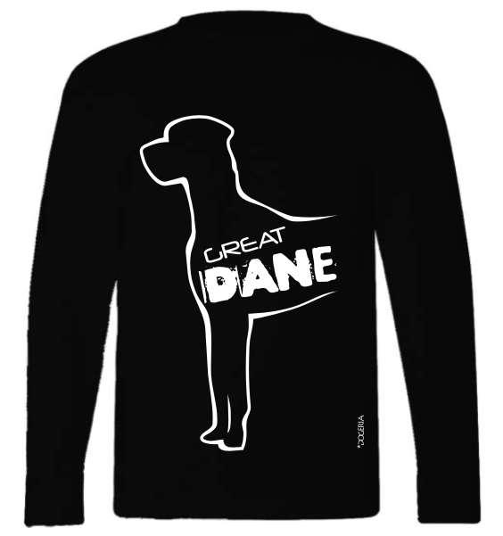 Great Dane T-Shirt Adult Long-Sleeved Premium Cotton