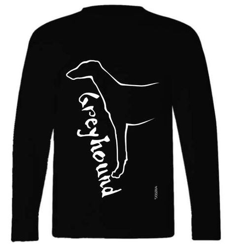 Greyhound T-Shirt Adult Long-Sleeved Premium Cotton