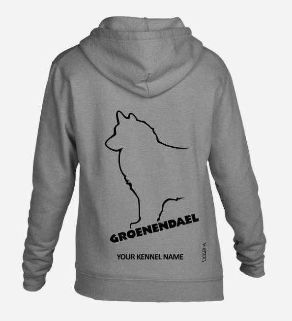 Groenendael Dog Breed Hoodies Women's & Men's Full Zipped Heavy Blend Exclusive Dogeria Design