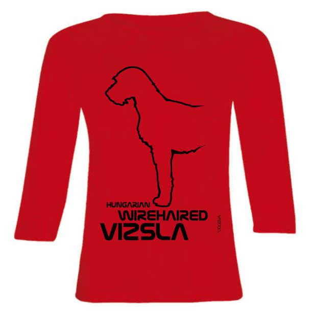 Hungarian Wirehaired Vizsla T-Shirt Adult Long-Sleeved Cotton