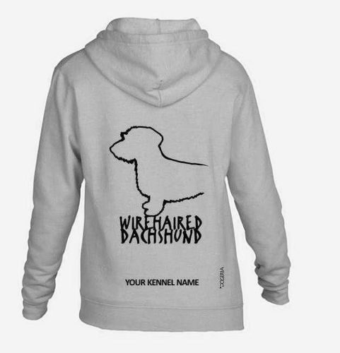 Dachshund - Wirehaired, Dog Breed Hoodies Full Zipped Women's & Men's Styles Exclusive Dogeria Design