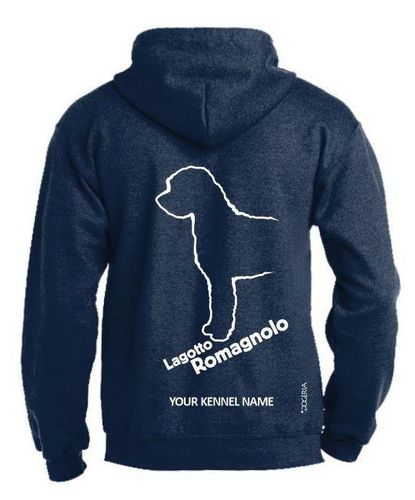 Lagotto Romagnolo Dog Breed Hoodies Women's & Men's Full Zipped Heavy Blend Exclusive Dogeria Design
